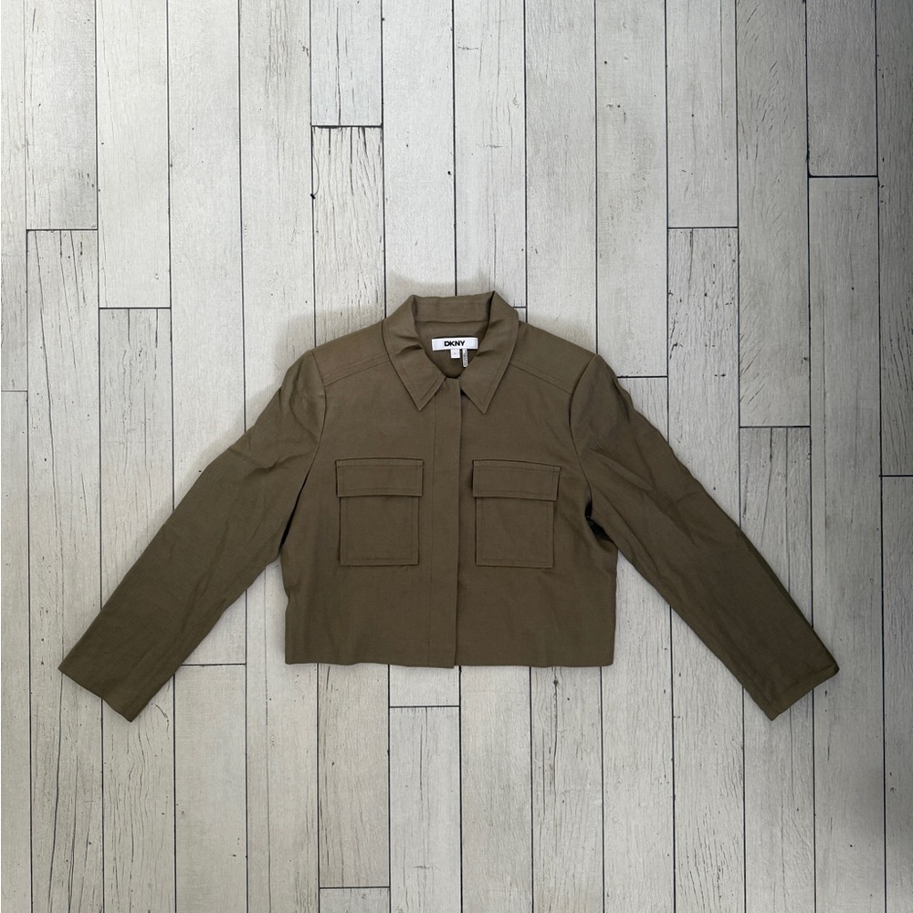DKNY Khaki Button-Up Shirt